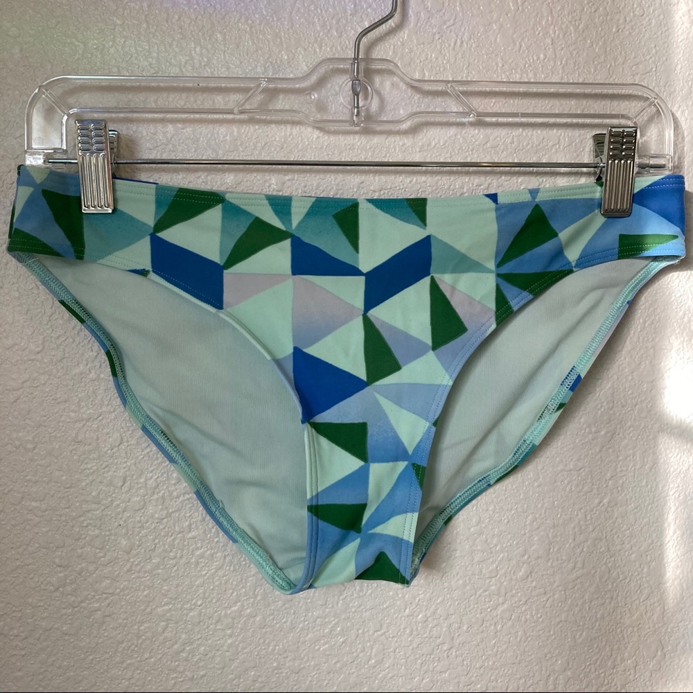 Aerie Open Back Mint Geometric Swim Bottoms Medium